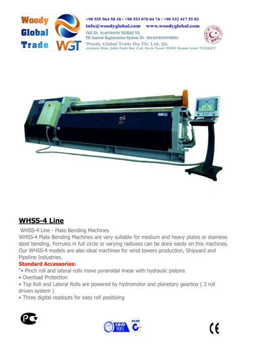 WHSS 4 Line Plate Bending Machine
