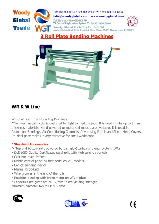 3 Roll Plate Bending Machine