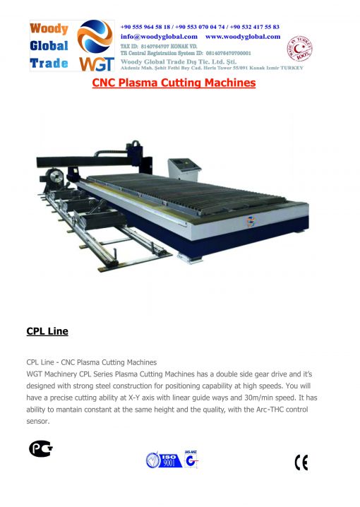 CNC Plasma Cutting Machines CPL Line