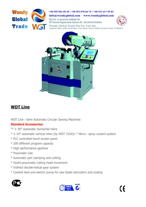 Circular Sawing Machine Semi Automatic WDT Line