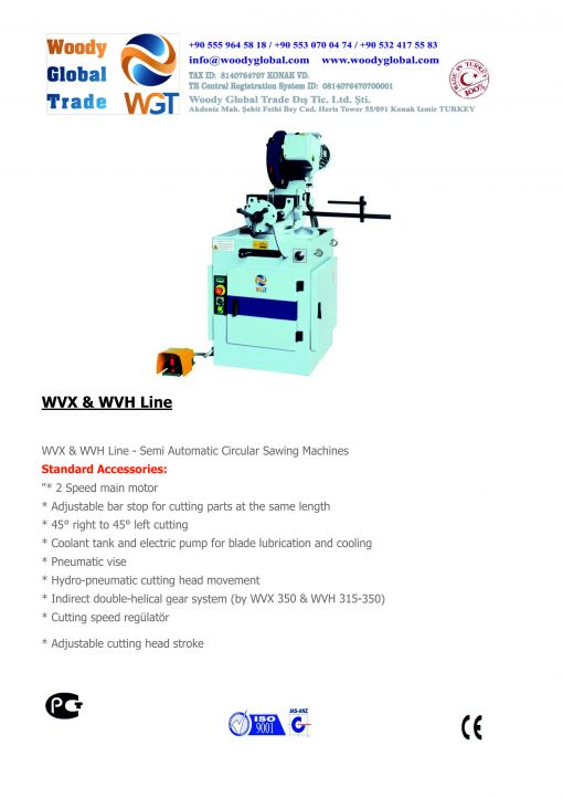 Circular Sawing Machine Semi Automatic WVX & WVH