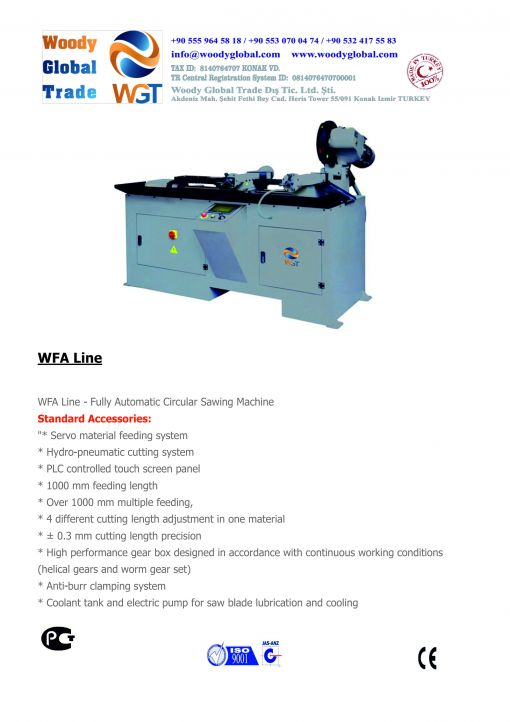 Circular Sawing Machine Fullyi Automatic WFA Line